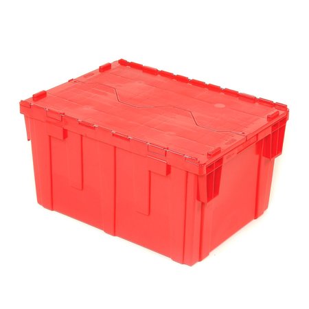 GLOBAL INDUSTRIAL Distribution Container With Hinged Lid, 28-1/8x20-3/4x15-5/8, Red 238148RD